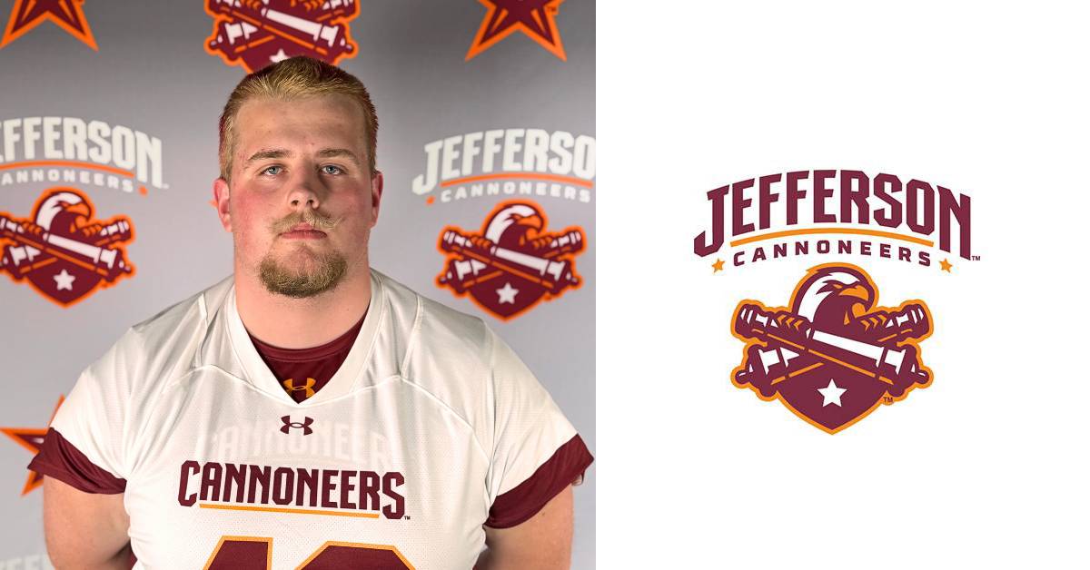 Image of a lacrosse athlete posing in front of the JCC athletics backdrop