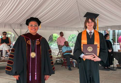 Image of President Stone and Jeremy Dening